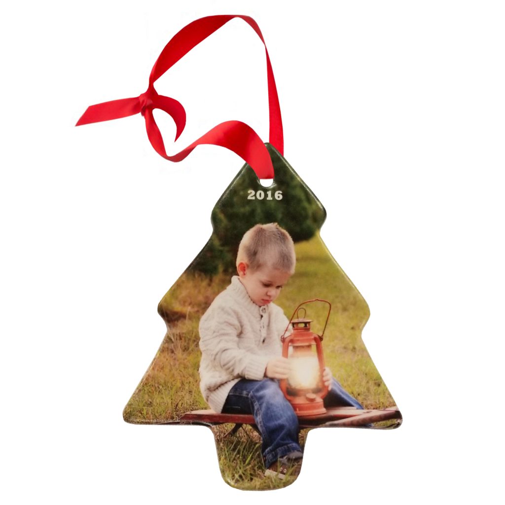CUSTOM PORCELAIN CHRISTMAS TREE ORNAMENT